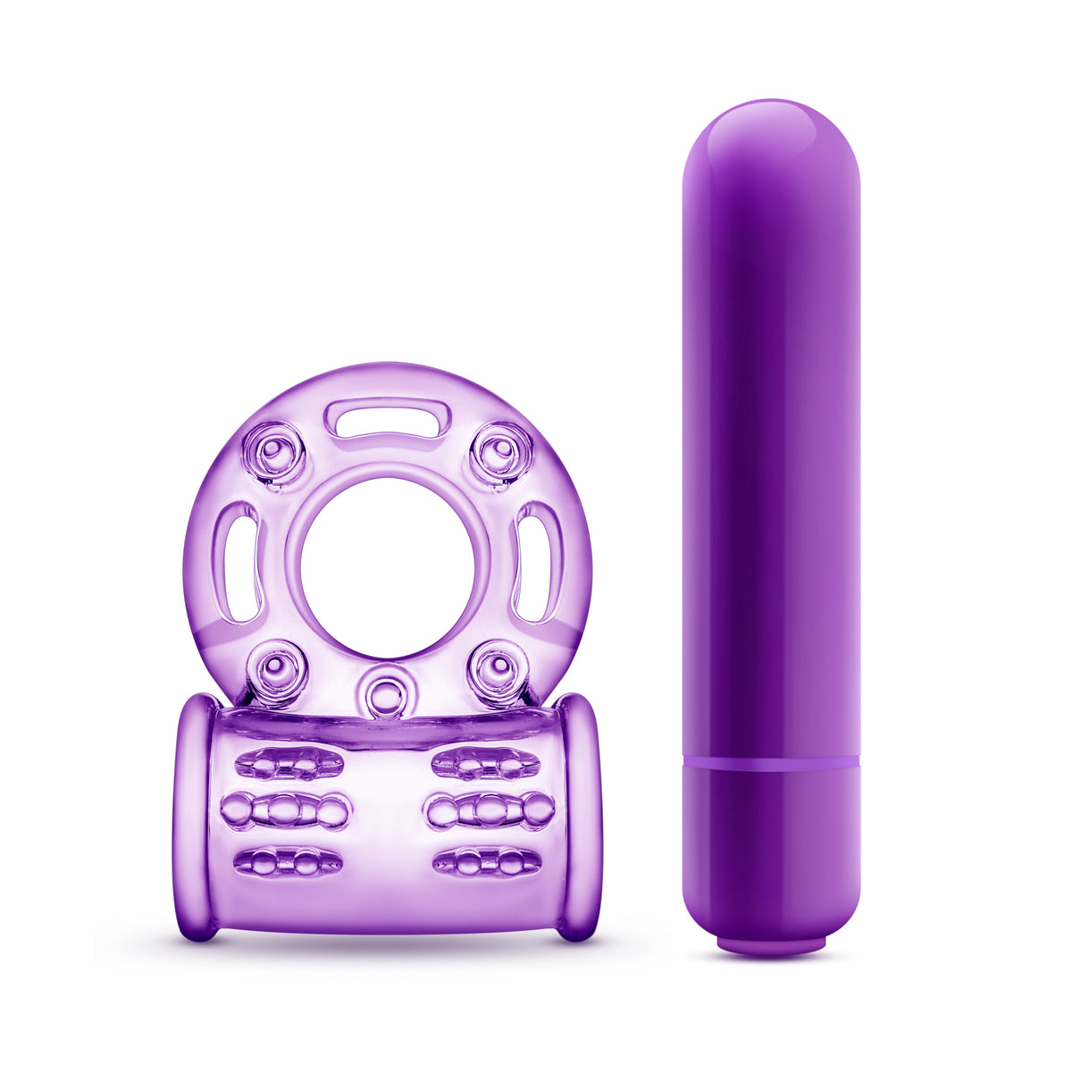 Play With Me Couples Play Vibrating Cock Ring in Purple > Sex Toys > Couples Toys
