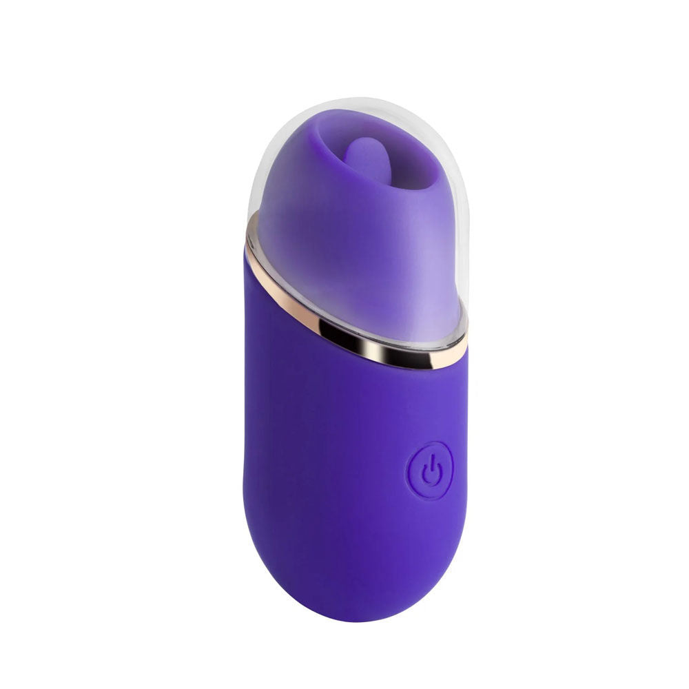 Abby Mini Clit Licking Vibrator Tongue Sex Toy Purple Purple STIMULATORS