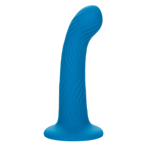 Wave Rider Ripple Blue G-Probe Dildo with Wavy Texture Dongs Neutral