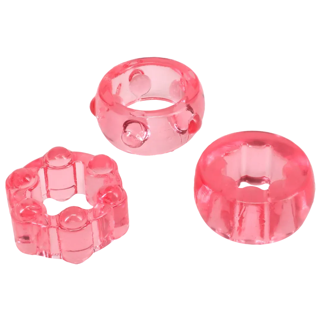 Crystal Jellies Performance Ring Set – Phthalate-Free Stretchable Cock Rings > Cock Ring > Sets