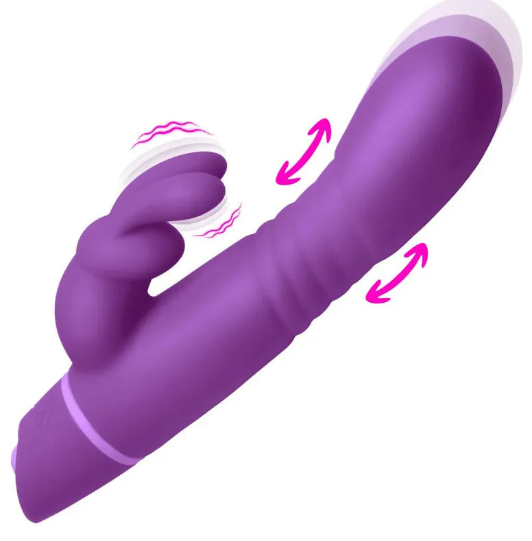 Thrusting Silicone Rabbit Vibrator – Dual Motor Stimulation Rabbit Vibrator > Vibrators > Ladies > Rabbit