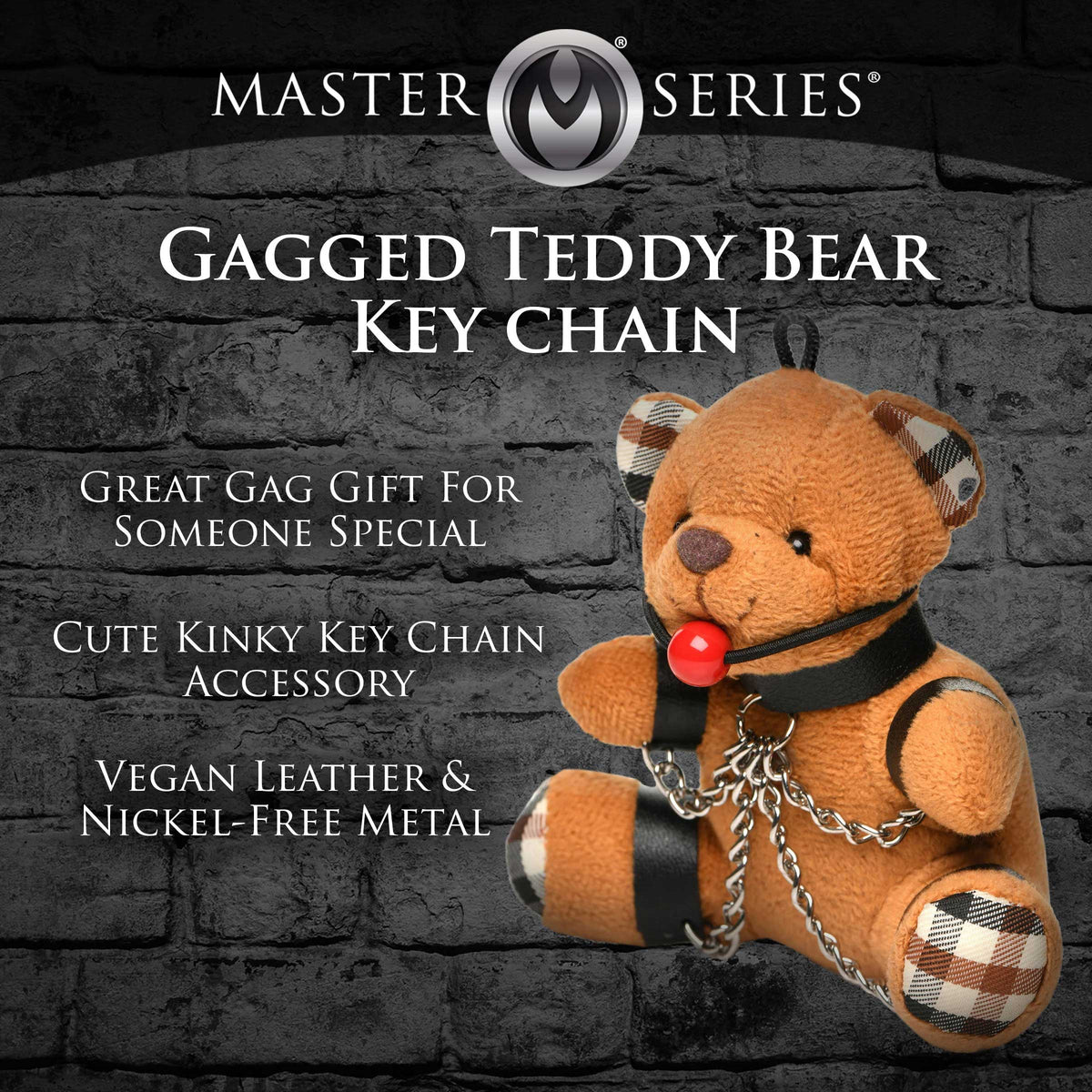 Gagged Teddy Bear Keychain Adult Intimacy Novelty Gift > Novelties > Gag Gifts
