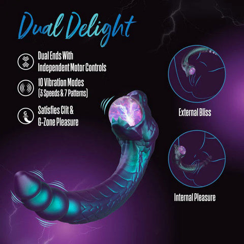 Temptasia Rattle Snake – Dual Motor Pulse Vibrator with Glowing Plasma Globe Vibrators
