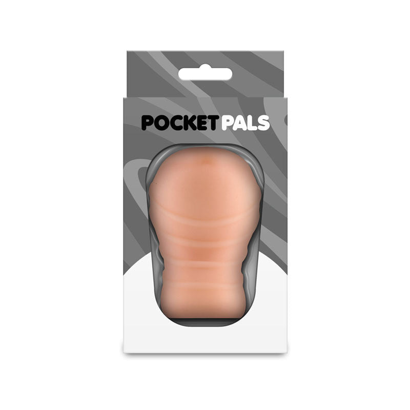 NS Novelties Pocket Pals (Brown) – Textured Mouth Stroker Sleeve Strokers - Manual