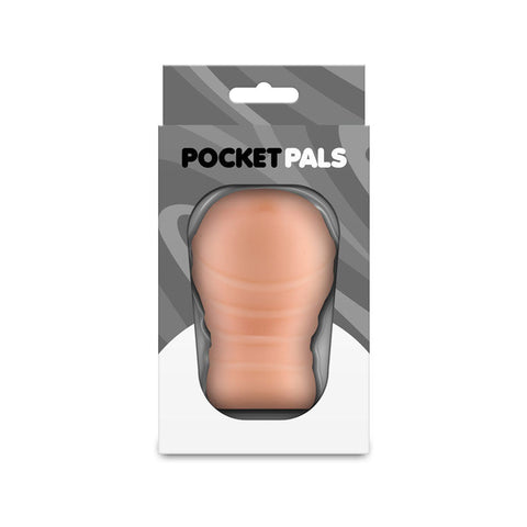 NS Novelties Pocket Pals (Brown) – Textured Mouth Stroker Sleeve Strokers - Manual