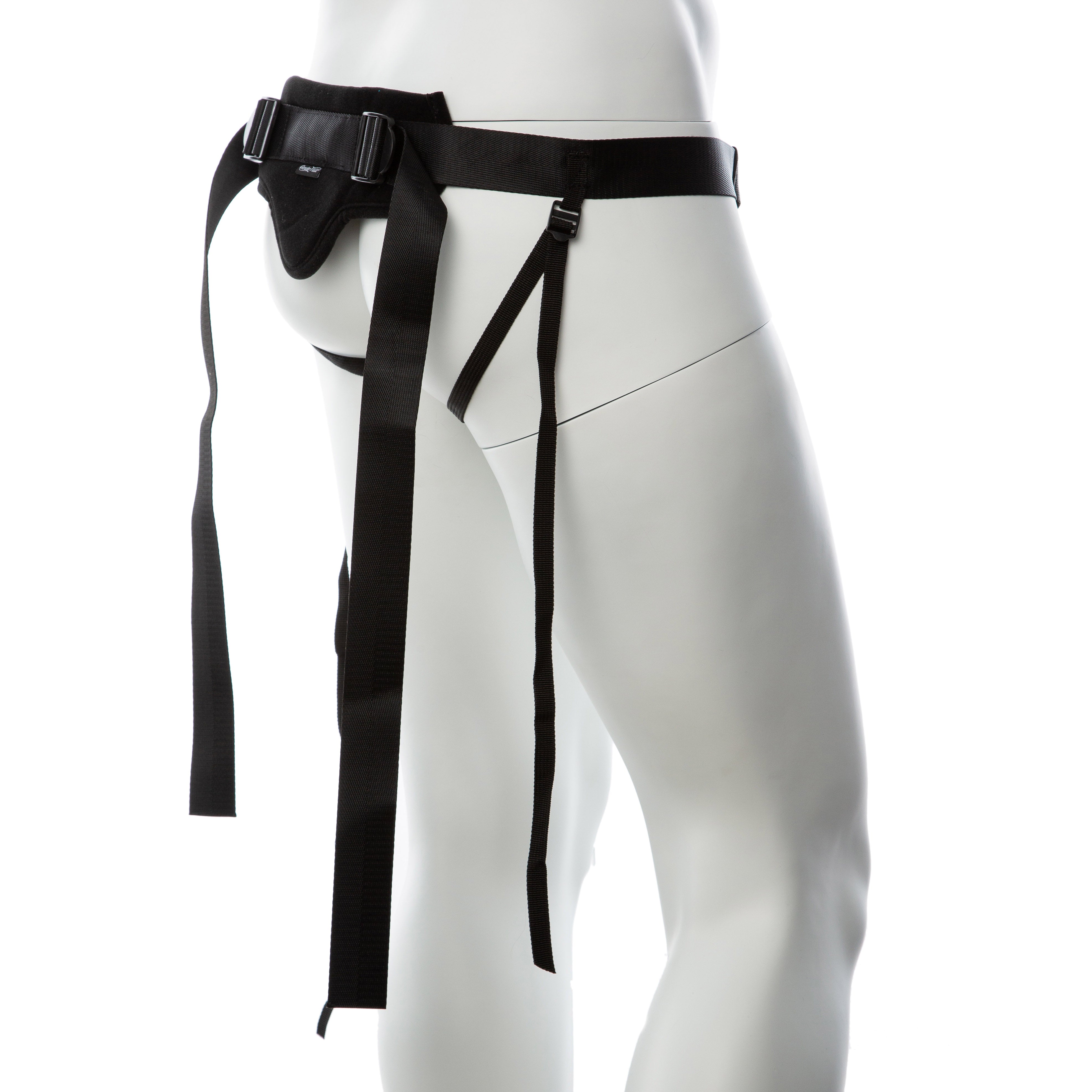 Gender Fluid Skylar Strap-On Harness One Size Black with Adjustable Nylon Straps and Padded Comfort Harnesses & Strap-Ons