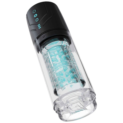 M for Men Whirlwind Pro Black Rechargeable Male Masturbator Strokers - Auto