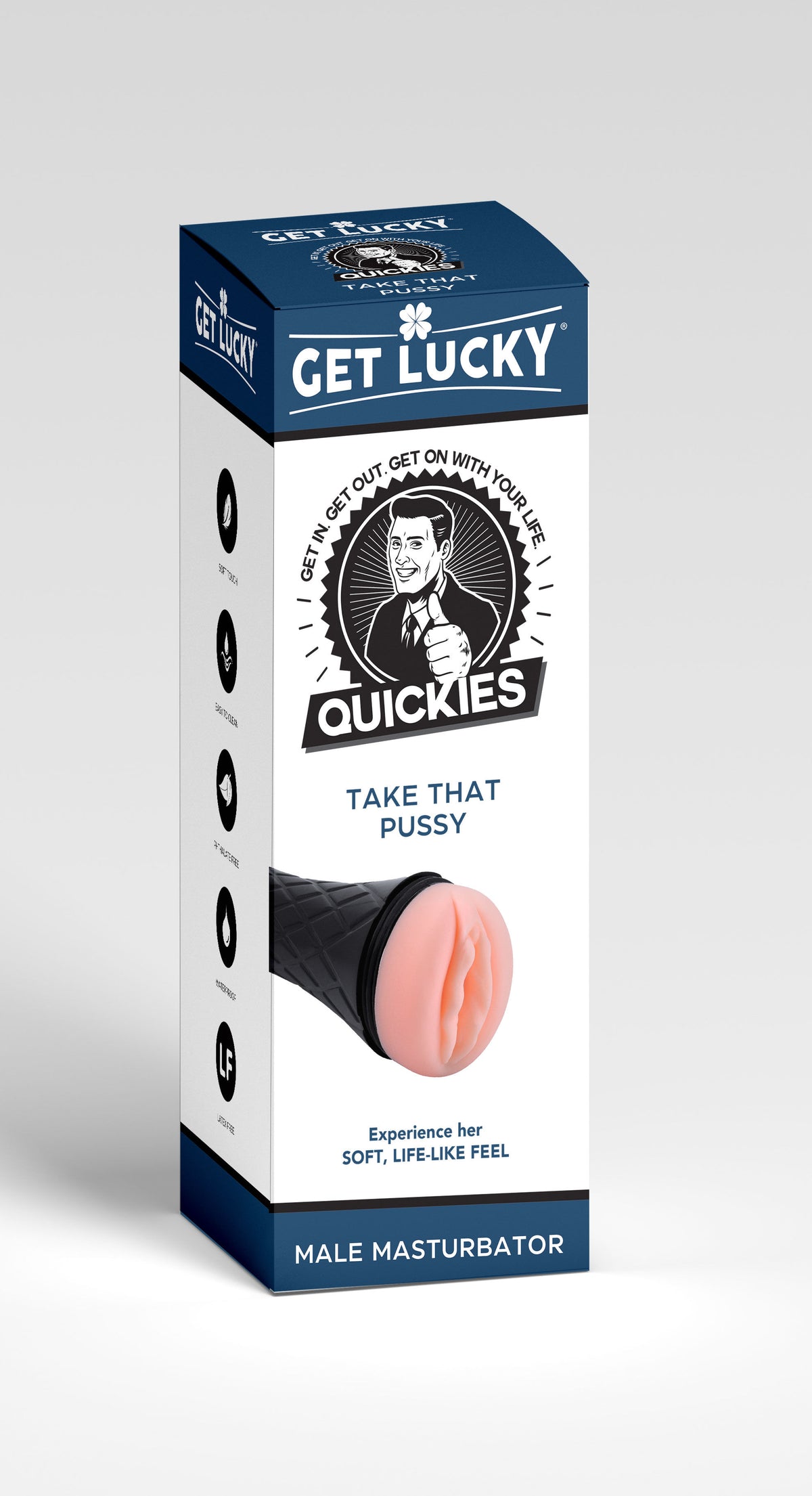 Get Lucky Quickies Male Masturbator with Realistic Vagina Design > Sex Toys For Men > Masturbators > Manual