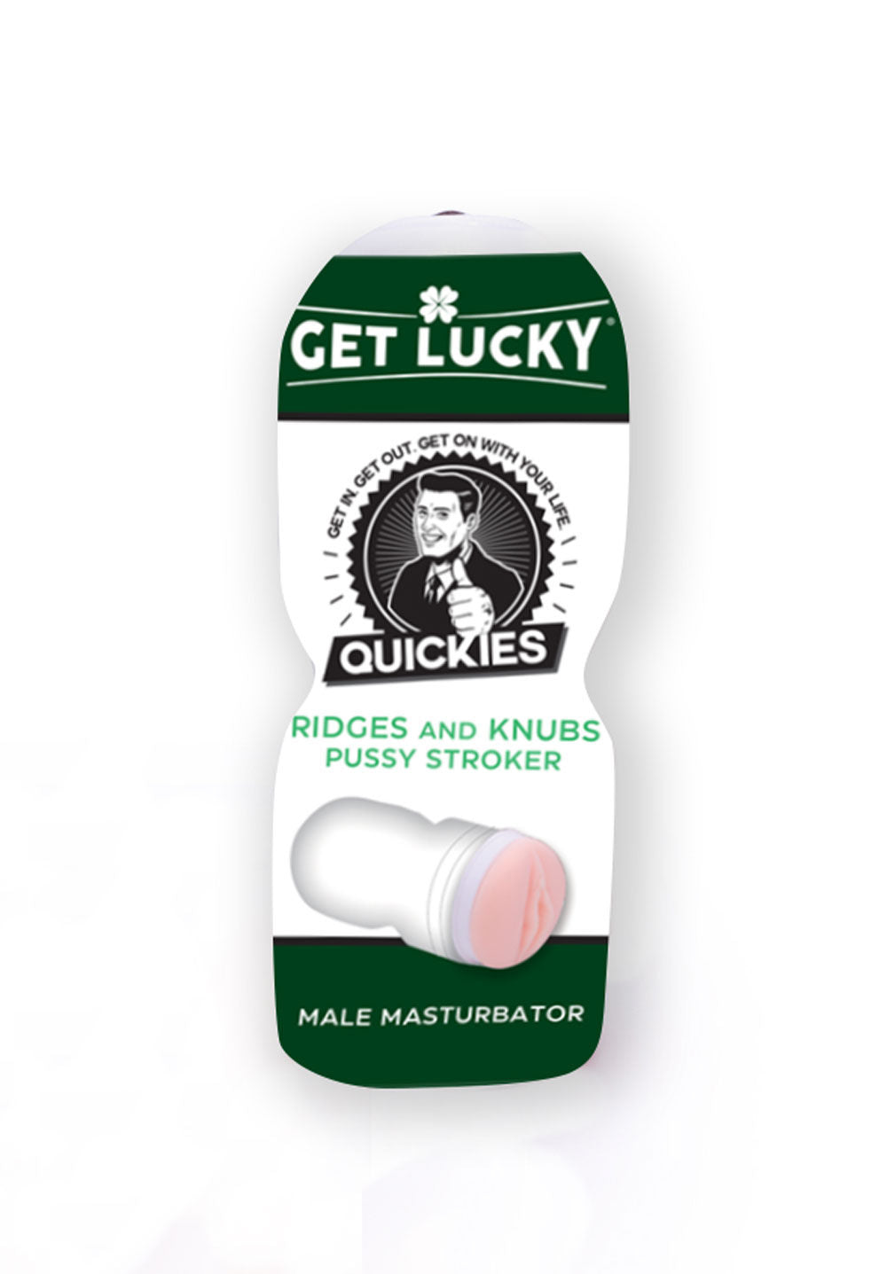Get Lucky Quickies Pussy Stroker with Ridges and Knubs Texture Masturbation Aids for Males