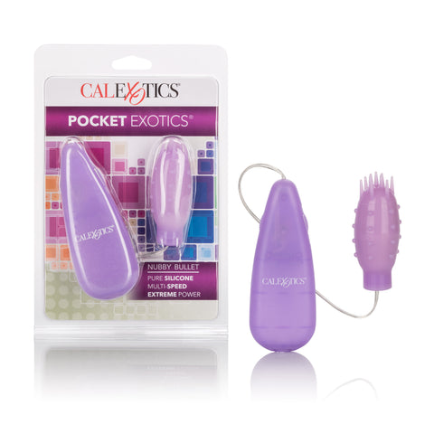 Silicone Slims Vibrating Nubby Bullet - Purple Purple BULLETS