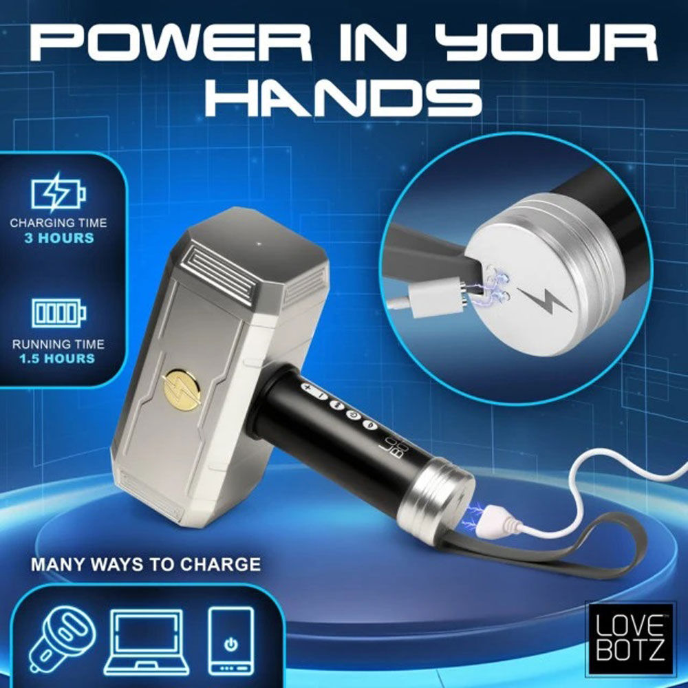 Thunder Stroker Sucking Masturbator With Ergonomic Silver Handle Strokers - Auto