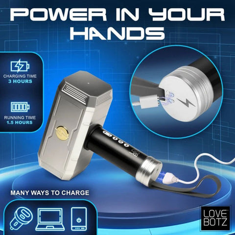 Thunder Stroker Sucking Masturbator With Ergonomic Silver Handle Strokers - Auto