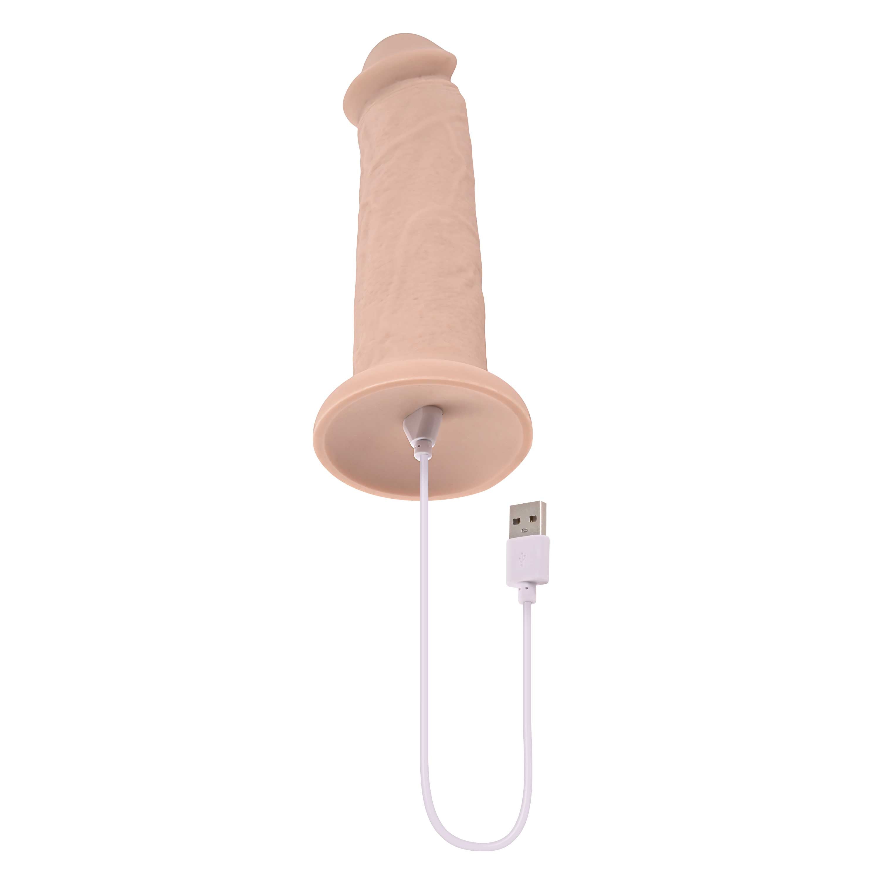 7 Inch Girthy Suction Cup Vibrating Dong with 10 Speeds Dongs Realistic
