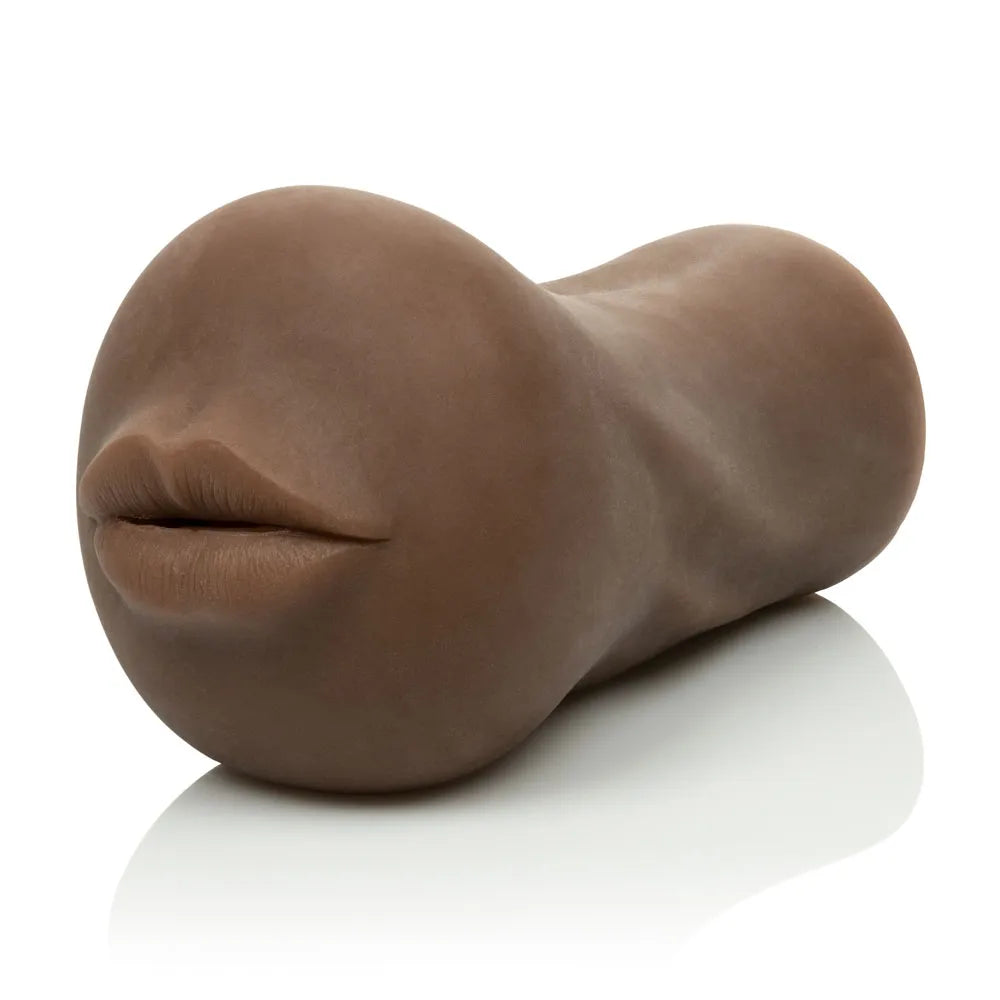 Stroke It Mouth – Heavy-Duty Realistic Masturbator Sleeve Brown > Sex Toys For Men > Masturbators > Manual