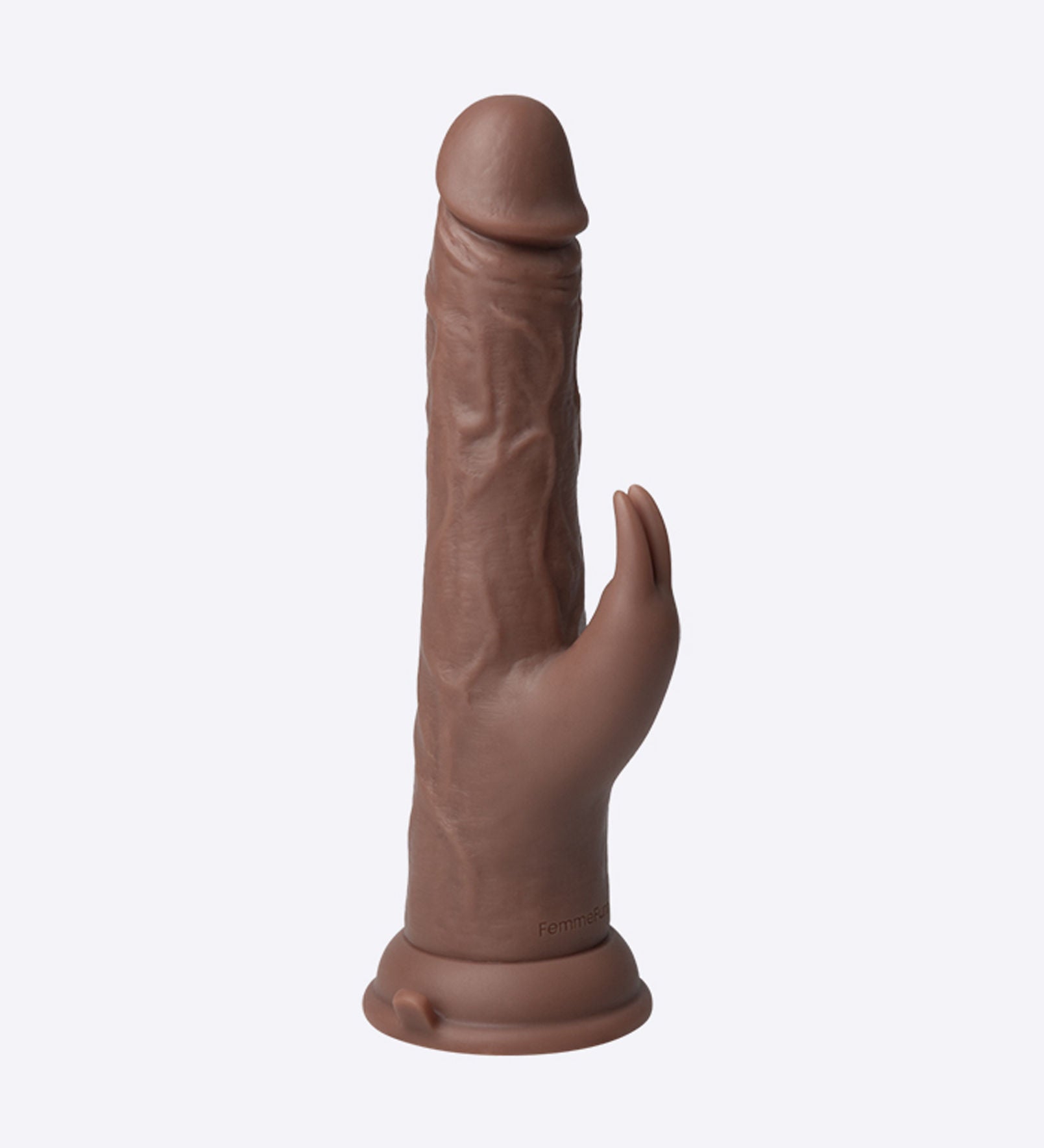 Femme Funn Thruster Rabbit Vibrator in Realistic Brown Silicone Dongs Realistic