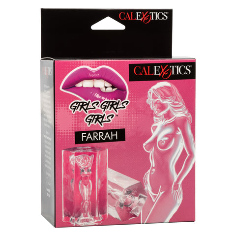 Girls Girls Girls™ Farrah Transparent Travel Masturbator Soft Tight Stretchy Sleeve Strokers - Manual