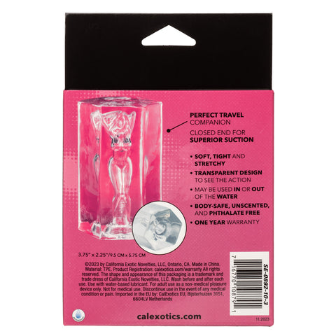 Girls Girls Girls™ Farrah Transparent Travel Masturbator Soft Tight Stretchy Sleeve Strokers - Manual