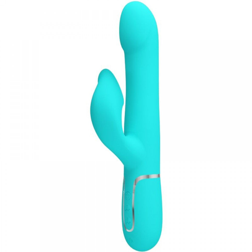 Falin Rabbit Vibrator Pearls Rechargeable Turquoise Sex Toy VIBRATORS-RABBIT