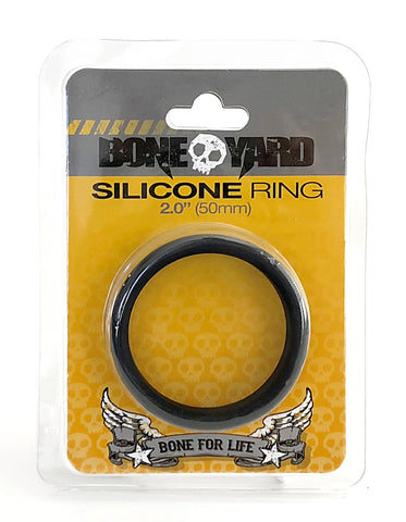 Boneyard Silicone Ring 50mm Black Adult Toy for Comfort and Durability Black COCK RINGS
