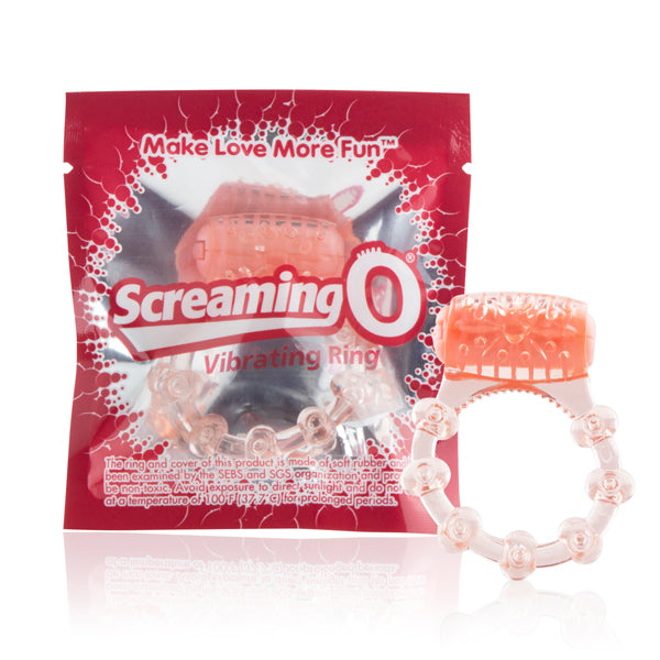 Screaming O Love Ring – Disposable Vibrating Cock Ring with Clitoral Stimulation Beige > Cock Ring > Vibrating