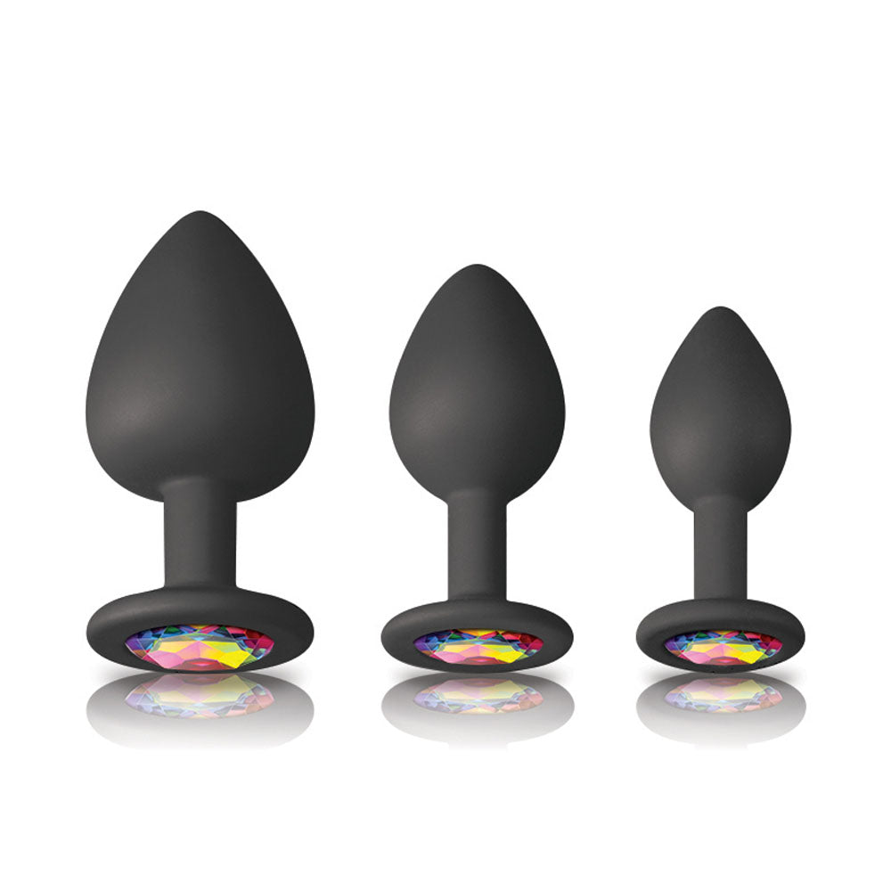 Glams Spades Trainer Kit Butt Plugs with Gems Set of 3 Sizes > Anal Range > Butt Plug Kits