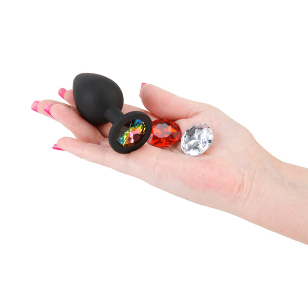 Glams Xchange Medium 3.15 Inch Butt Plug with Interchangeable Gems > Anal Range > Jewel Butt Plugs