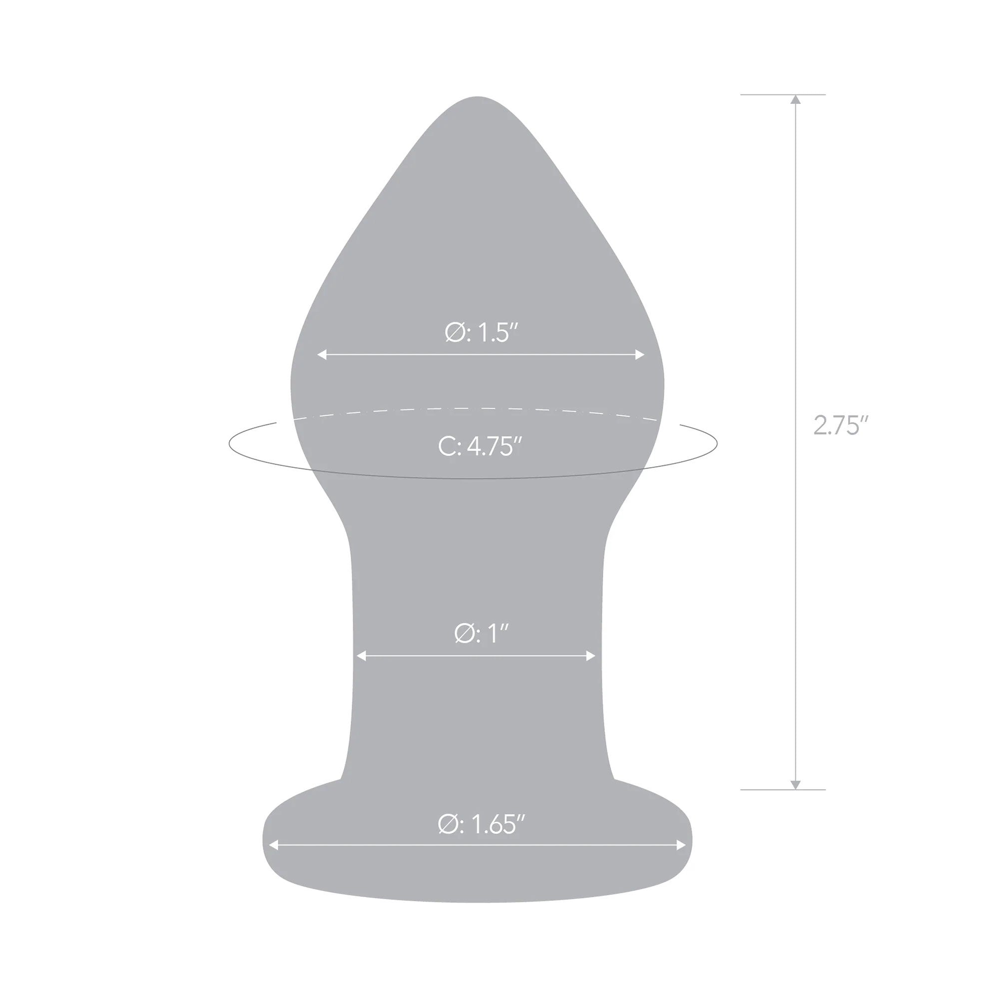 Glas 3.25 Inch Amethyst Rain Hand Blown Glass Butt Plug > Sex Toys > Glass