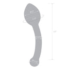 Glas Pure Indulgence 8 Inch Anal Slider with Curved Flared Head Prostate Stimulator > Glass > Toys