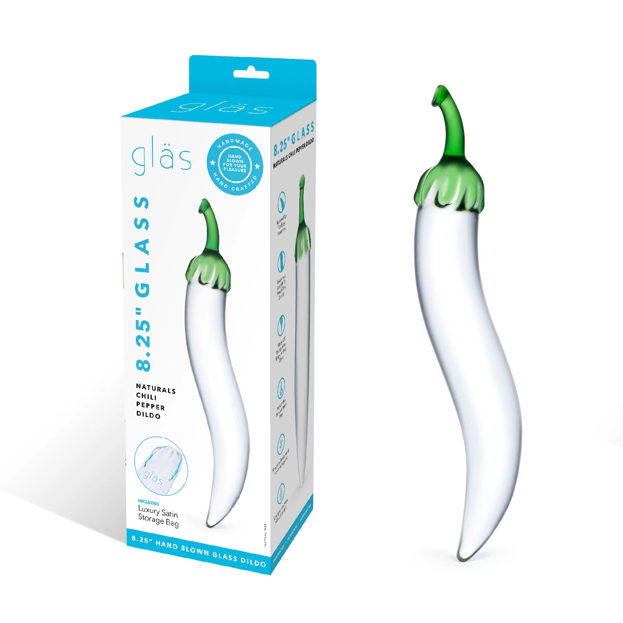 Glas Naturals Chili Pepper Glass Dildo Eco-Friendly Toy DONGS Glass