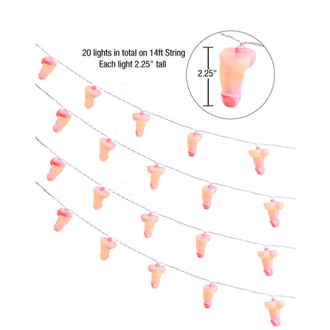 Glitterati Penis Party String Lights for Bachelorette Parties and Celebrations Gag Gifts & Novelties