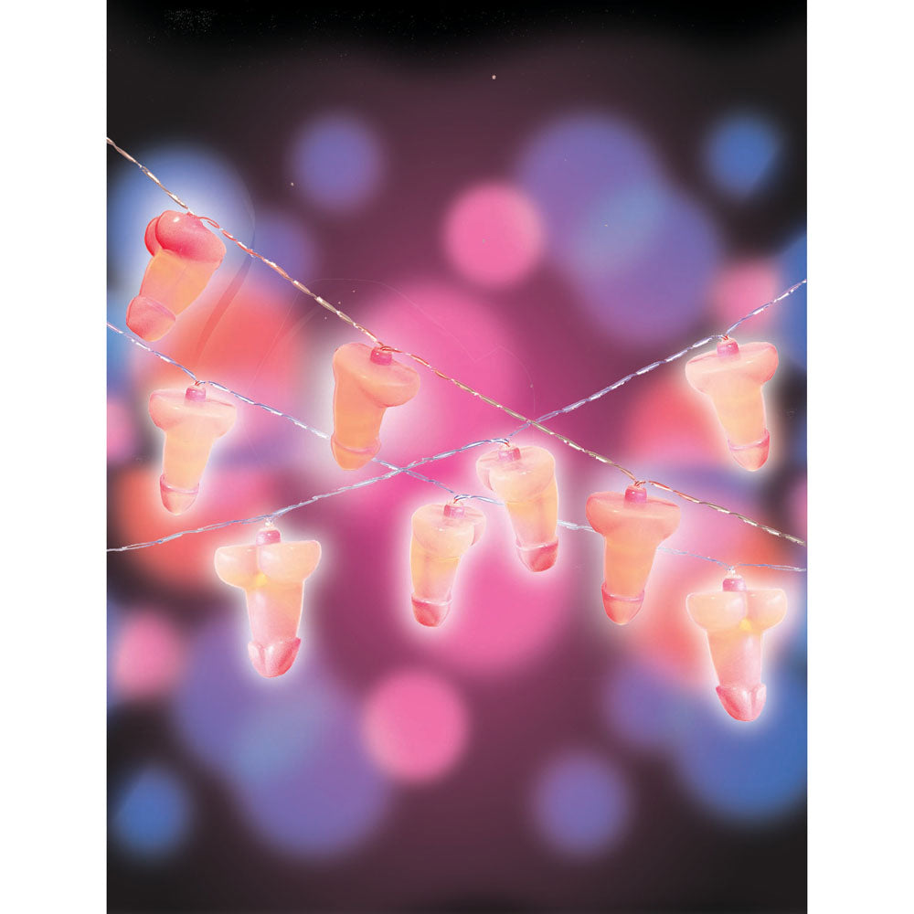 Glitterati Penis Party String Lights – Novelty Decorative LED String Lights Secondary image