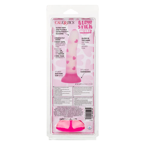 Glow Stick Heart Pink Bendable Silicone Dildo for Adults DONGS