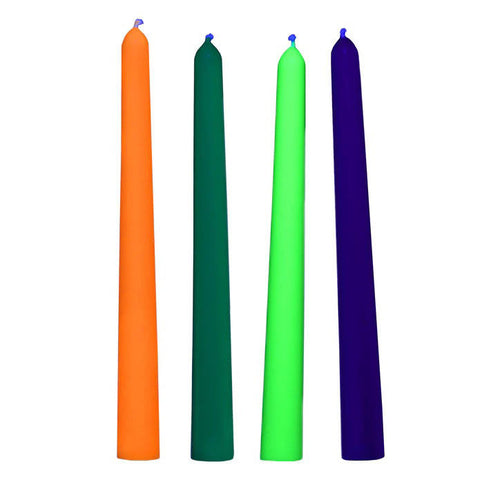 Glow Wax UV Blacklight Reactive Drip Candles Set of 4 – Massage Candles Drip Candles