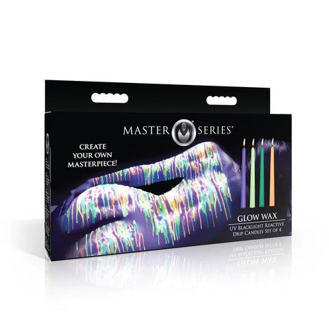 Glow Wax UV Blacklight Reactive Drip Candles Set of 4 – Massage Candles Drip Candles