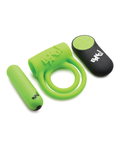 Glow in the Dark Vibrating Cock Ring with 28 Patterns Green Cock Rings Vibrating