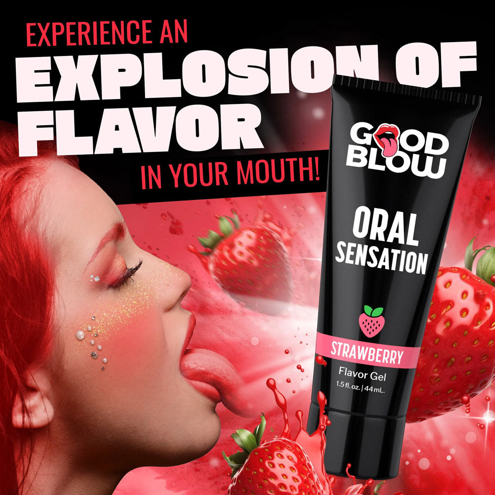 Good Blow Oral Sensation Gel Strawberry Flavored 44ml Tube > Lube > Oral Gels & Sprays