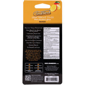 GoodHead Deep Throat Spray To-Go Mango 0.30 Fl Oz Oral Anesthetic Spray Oral Gels & Sprays