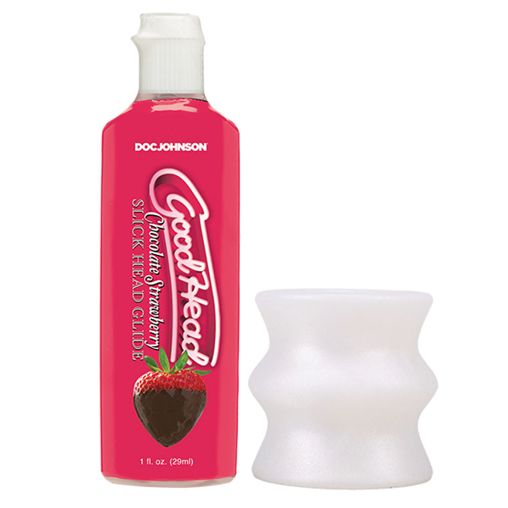GoodHead Honeymoon Head Kit 4 oz Chocolate Strawberry Glide Stroker > Lube > Oral Gels & Sprays