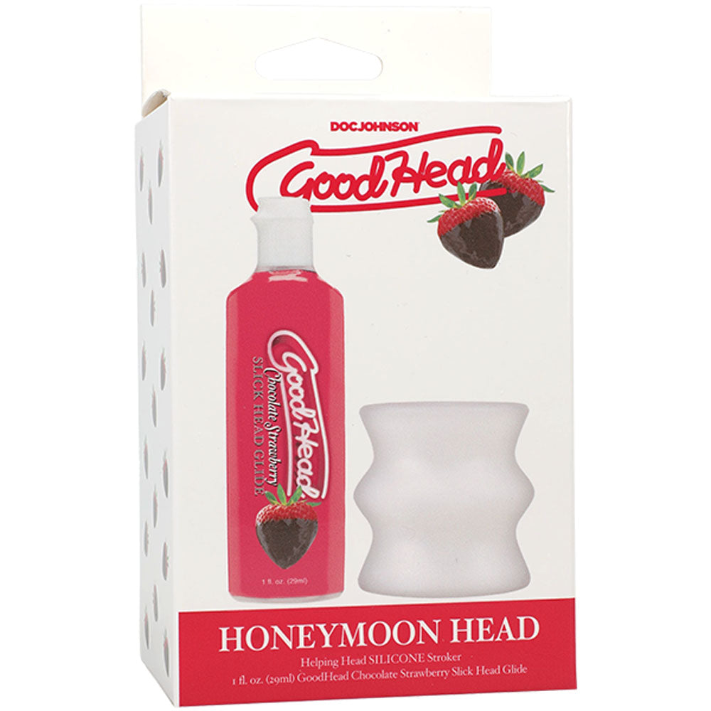 GoodHead Honeymoon Head Kit 4 oz Chocolate Strawberry Glide Stroker > Lube > Oral Gels & Sprays