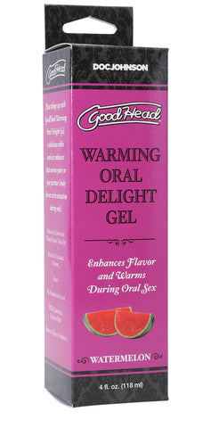 GoodHead Warming Watermelon Oral Delight Gel 4 Fl Oz Oral Gels & Sprays