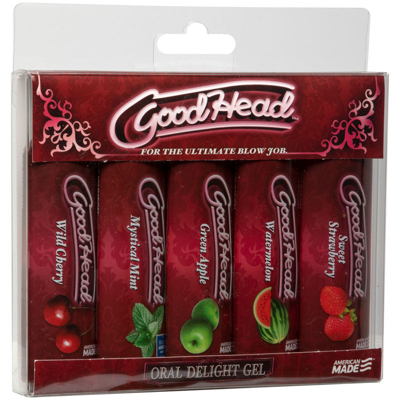 Goodhead Oral Delight Gel 1 Ounce 5 Pack 28g ea > Lube > Oral Gels & Sprays Main image