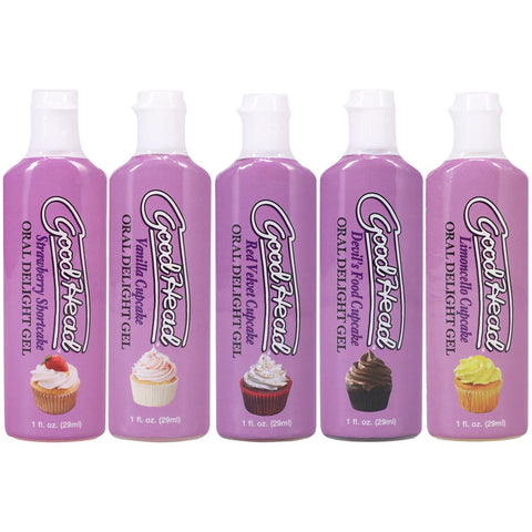 Goodhead Oral Delight Gel Cupcakes Set of 5 x 30ml Bottles > Relaxation Zone > Edible Treats