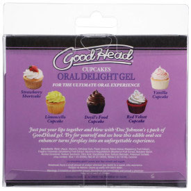 Goodhead Oral Delight Gel Cupcakes Set of 5 x 30ml Bottles > Relaxation Zone > Edible Treats