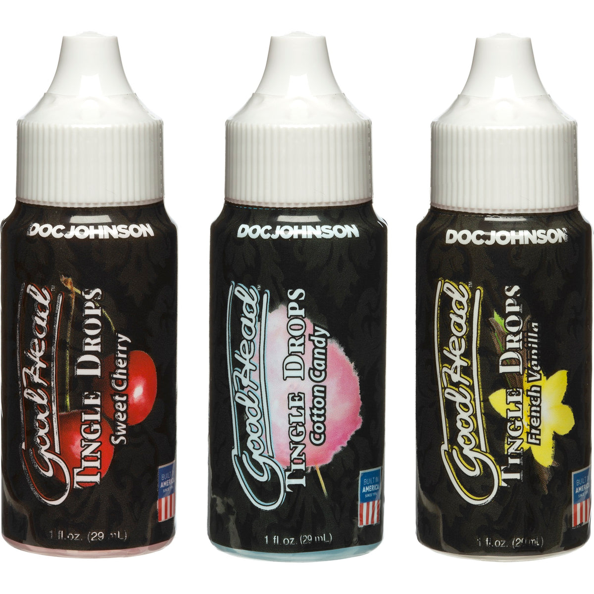 Goodhead Tingle Drops Cherry Candy and Vanilla 3 Piece Set 29ml ea > Lube > Oral Gels & Sprays