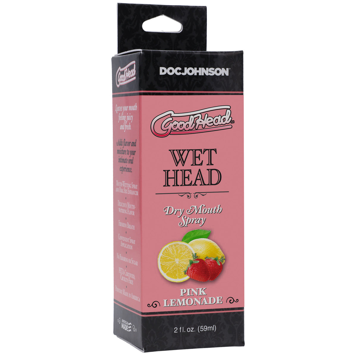 Goodhead Wet Head Dry Mouth Spray Pink Lemonade 2 Fl Oz (59ml) > Lube > Oral Gels & Sprays