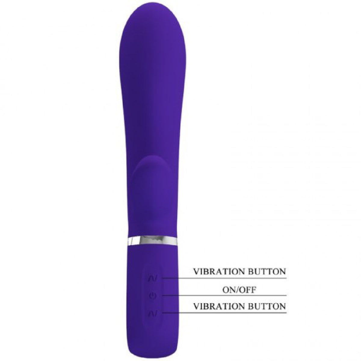 Thomas Super Soft 8 Inch Silicone Rabbit Vibrator with G-Spot > Vibrators > Ladies > Rabbit