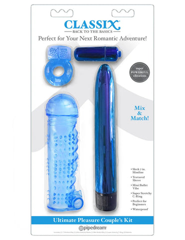 Classix Ultimate Pleasure Couples Kit (Blue) – Vibrator Set Blue > Sex Toys > Couples Toys