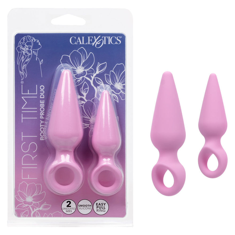 First Time Booty Probe Duo (Pink) – Beginner-Friendly Anal Probes Set > Anal Range > Butt Plug Kits