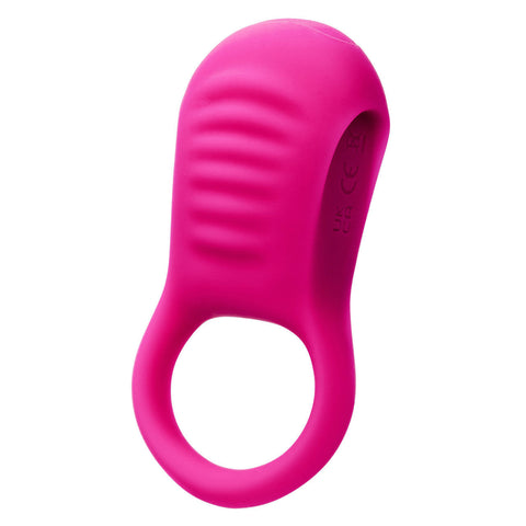 Basic Essentials Rechargeable Ridge Rider Stimulating Ring Pink Cockrings