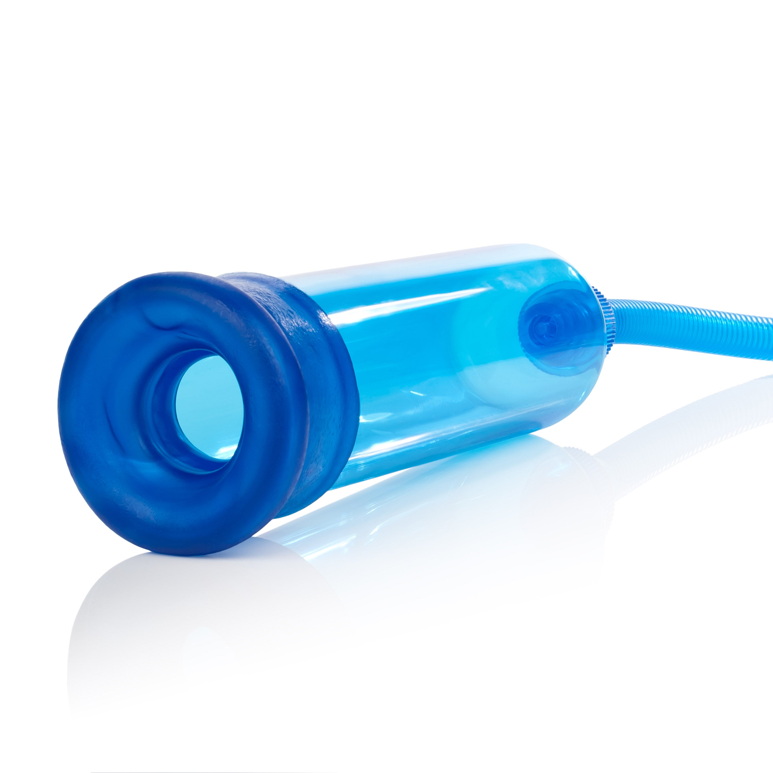 Head Coach Penis Pump with Flexible Hose and Soft Jelly Sleeve Blue > Pumps > Penis Pumps